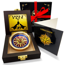 LORD's Path Compass – Communion & Confirmation Gift for Teenage Boys | Baptism Religious Gifts for Men, Christian, Catholic, Graduation | Sentimental & Inspirational Present – Greeting Card Included