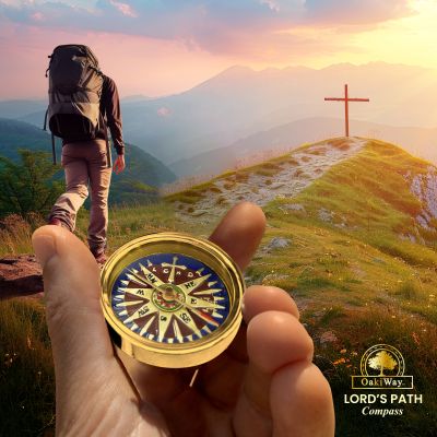 LORD's Path Compass – Communion & Confirmation Gift for Teenage Boys | Baptism Religious Gifts for Men, Christian, Catholic, Graduation | Sentimental & Inspirational Present – Greeting Card Included