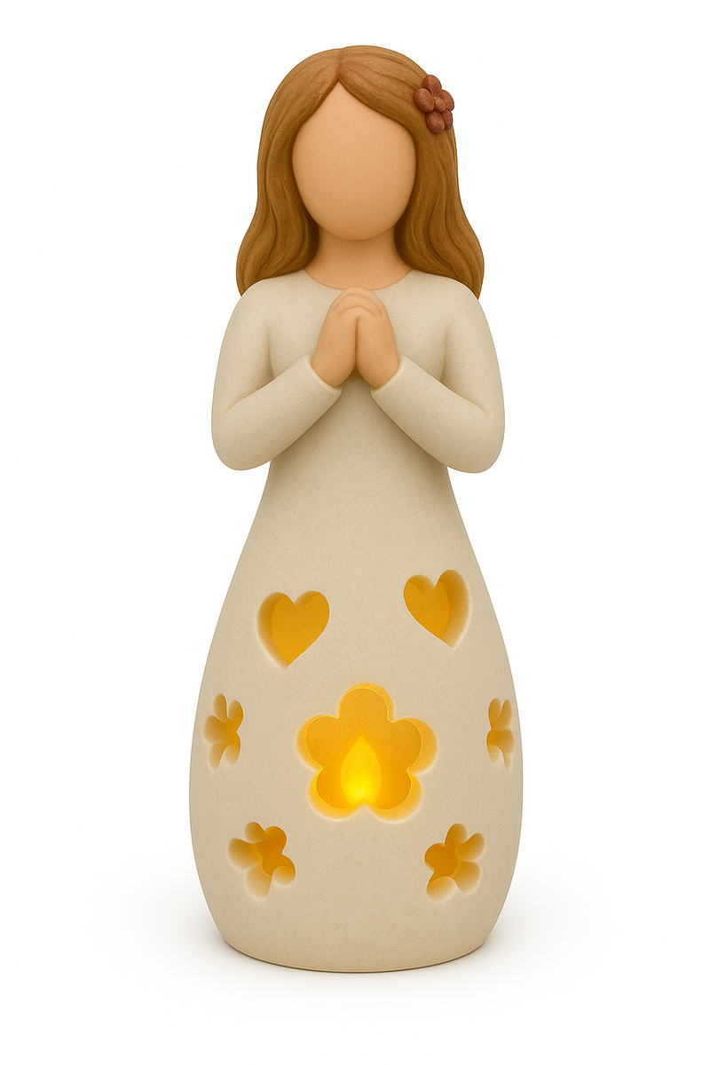 Thank You Girl Candle Holder Figurine - Gift of Appreciation to Any Women