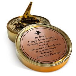 OakiWay Anniversary Sundial Compass - Amazing Anniversary Gift For Your Spouse