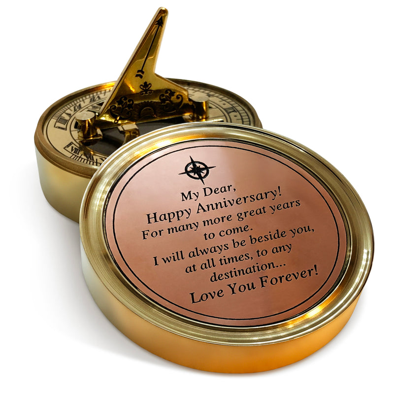 OakiWay Anniversary Sundial Compass - Amazing Anniversary Gift For You