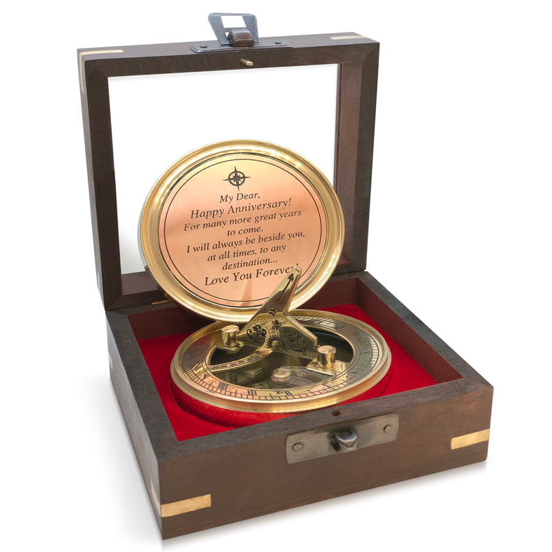 OakiWay Anniversary Sundial Compass - Amazing Anniversary Gift For You
