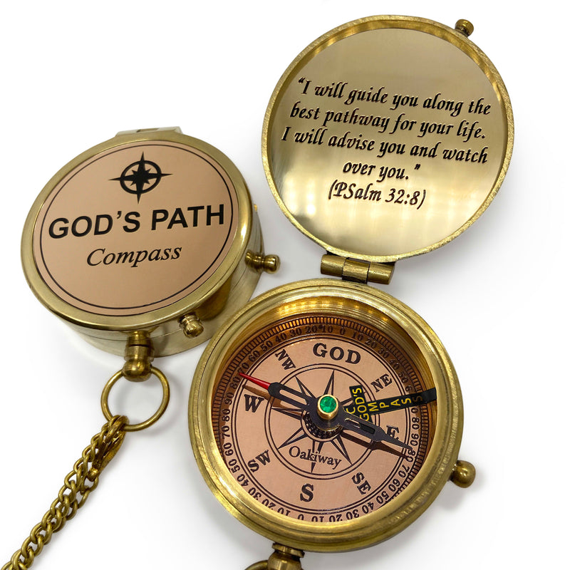 OakiWay God's Path Compass - Super Unique Inspirational/Religious Gift
