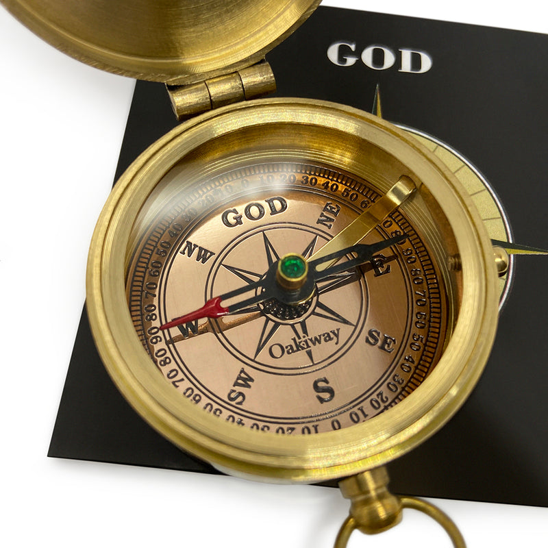 OakiWay God's Path Compass - Super Unique Inspirational/Religious Gift