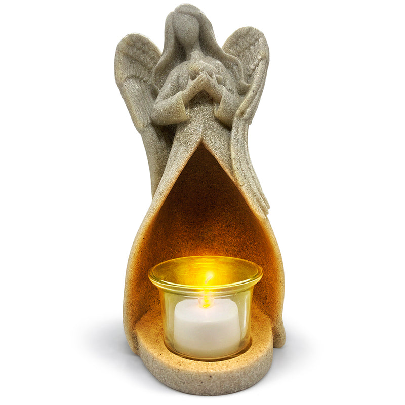 Angel Statue in Memory of Loved One - Tealight Candle Holder