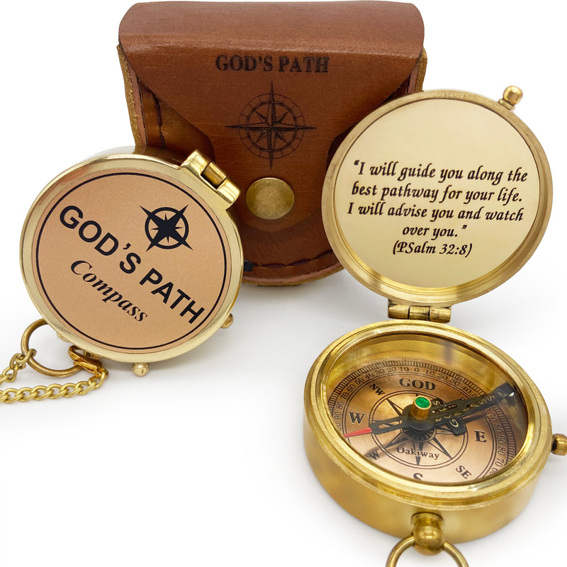 OakiWay God's Path Compass - Super Unique Inspirational/Religious Gift