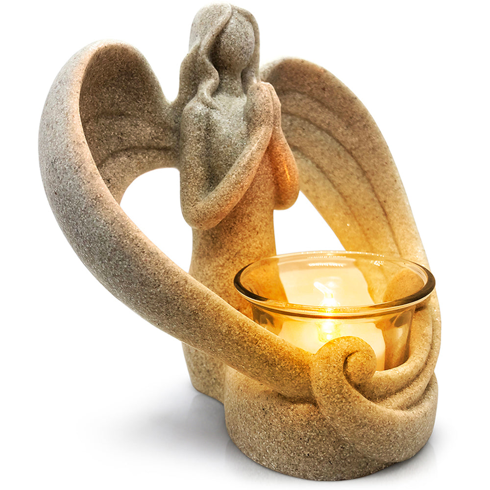 Angel Statue in Memory of Loved Ones - Tealight Candle Holder