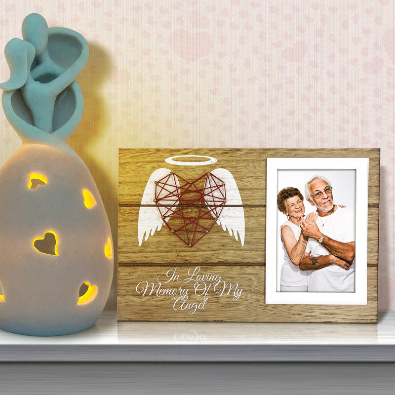 OakiWay Memorial Gifts - Wood Picture Frame Sympathy Gift, 4x6